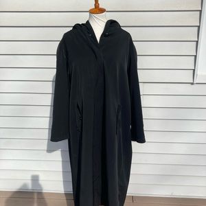 NY Harbor vintage cape rain coat velvet lined hood